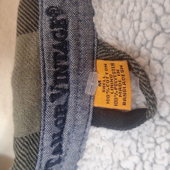 Tailor Vintage Men's M Shacket Sherpa Lined Buffalo Plaid Green Mistletoe - Picture 10 of 10